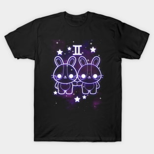 Gemini kawaii zodiac sign T-Shirt